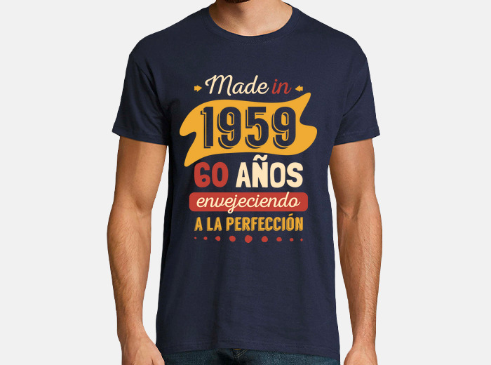 T shirt fatto nel 1959 60 anni di invecchia. tostadora
