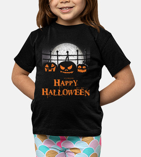 felici zucche di halloween su una luna 