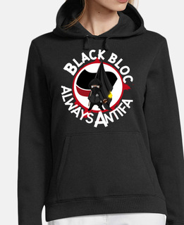 felpa da donna - blocco nero sempre antifa