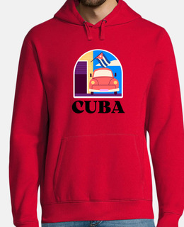 felpa da viaggio vintage bandiera cuba