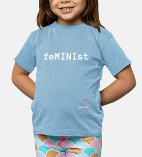 feminist - short sleeve, light blue