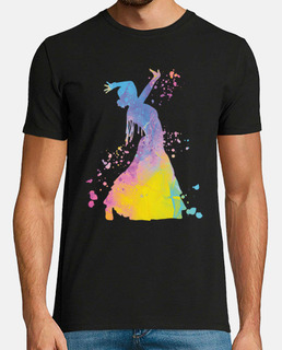 femme de flamenco avec robe de flamenco