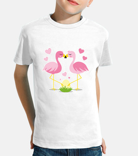 fenicottero rosa - t-shirt bambino mc t-shirt bambino