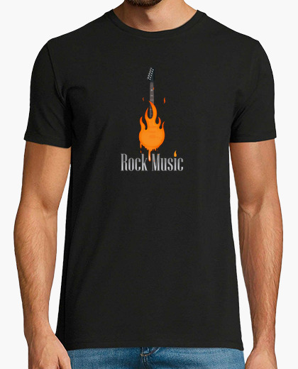Fire rock music t-shirt
