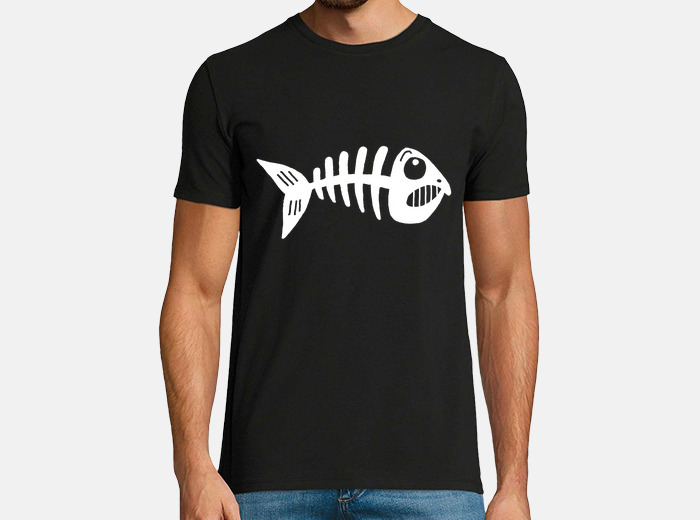 Fish skeleton t shirt tostadora