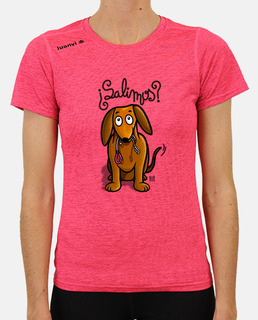 fitness t-shirt , dachshund, we go out