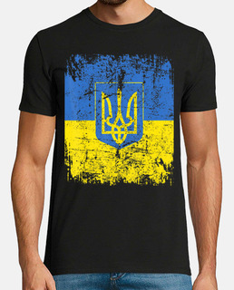 flag and coat of arms of ukraine
