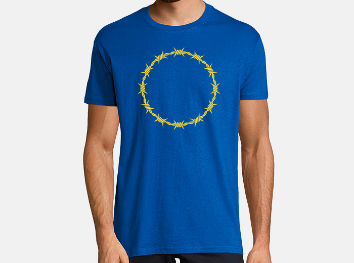 stimuleren struik Aantrekkingskracht Flag of europe - barbed wire t-shirt | tostadora