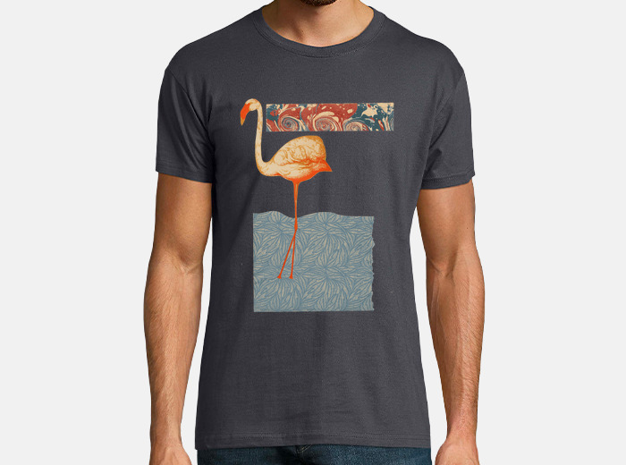 T shirt best sale flamant rose homme