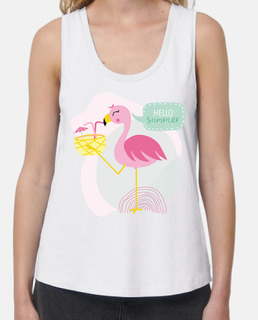 flamenco hello summer - women&#39;s tank t-shirt