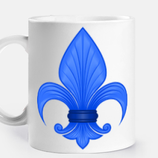 Flor de lis símbolo realista rey taza t%C... | laTostadora