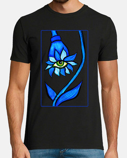 flor de ojo espeluznante mirada azul