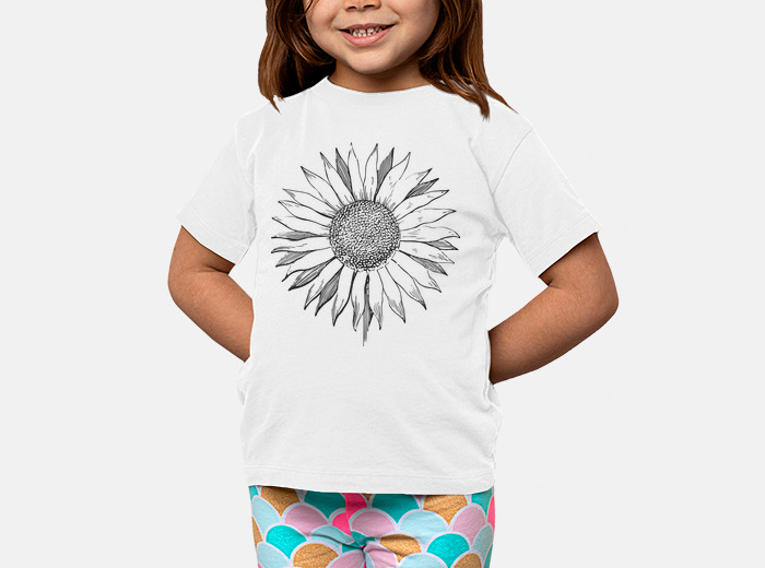 Playera negra con online girasol