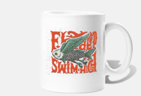 flying fish mug