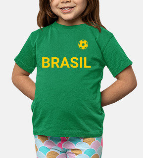 Le Brésil Brasil bébé enfants retro t-shirt maillot incl name et souhait-Numéro 