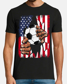 football soccer player american flag