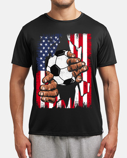 football soccer player american flag
