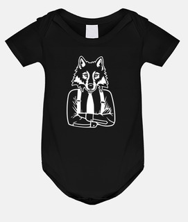 fox dressed like a retro prince baby bodysuit