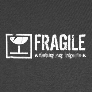 Fragile-handle-with-caution-white T-shirts