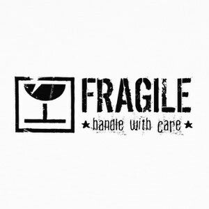 Fragile-handle-with-care-black T-shirts