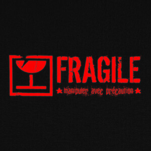 Fragile-handle-with-caution-red T-shirts