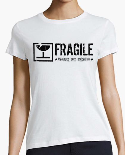 Fragile-handle-with-caution-black t-shirt