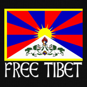 free tibet white T-shirts
