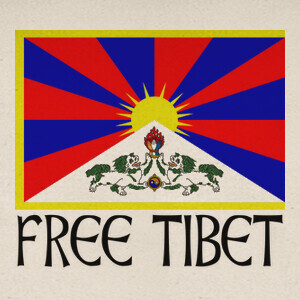 free tibet black T-shirts