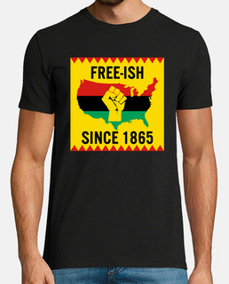 Freeish Since 1865 Juneteenth Day Flag Black Pride USA American Map Solider Freedom Celebration Gift