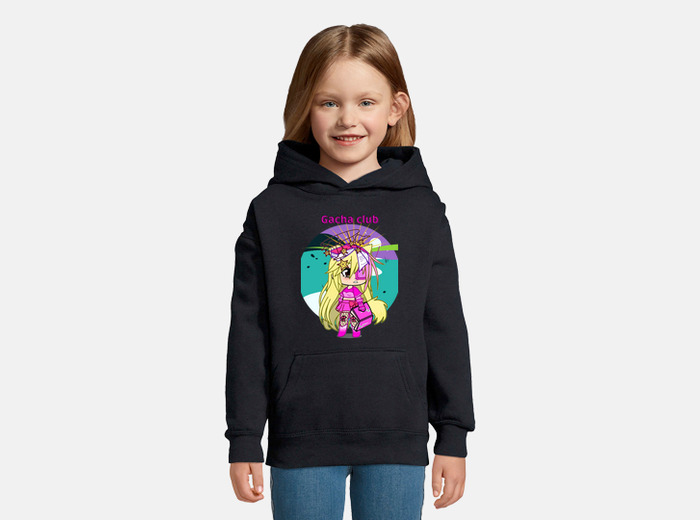 Friends gacha club outfit pink kids hoodie