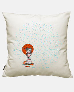 Funda cojín algodón, blanco