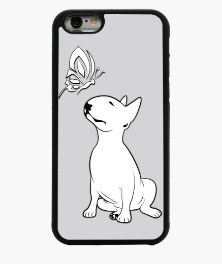 Funda iPhone 6 / 6S Bull terrier mariposa