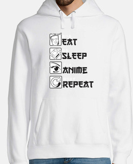 Funny Anime Gift Eat Sleep Repeat Otaku