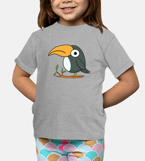 funny toucan on tree branch