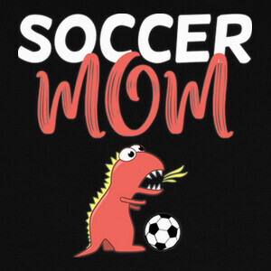 T-shirt calcio mamma dinosauro carino sport