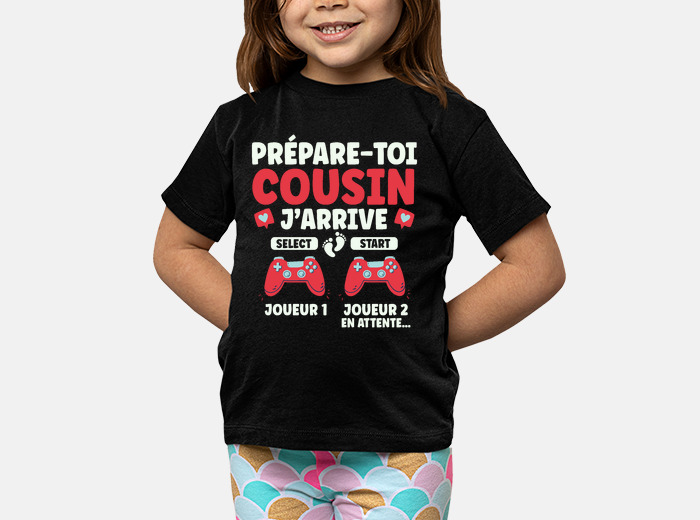 Tee shirt enfant futur cousin gamer cadeau tostadora