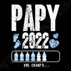 Tee-shirt papy 2022 annonce grossesse papi