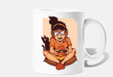 gamer girl mug