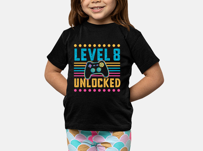 Level 8 Unlocked Gamer Happy Birthday T-Shirt