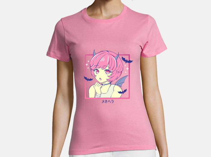 Tee Shirt Gâteau Menhera Japonais Anime Démon Fille Punk Shirt Mal Tostadorafr