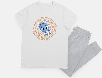 Gatito adorable con textos