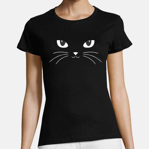 Camiseta Manga Corta Para Hombre - Diseño Latido De Gato, Cuello En V, 100% Algodón, Talla XL, Color Negro