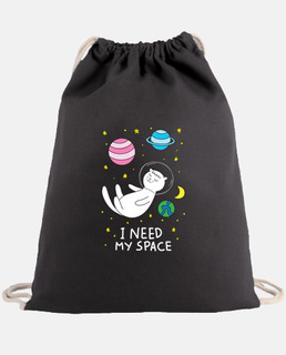 gato astronauta necesito mi espacio mochila de cuerdas