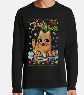 Gato Navideño ugly jersei - Jingle Balls