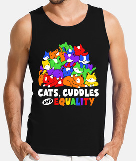 gatos mimos e igualdad colorido gato