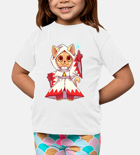 gatto bianco fantasy mage - camicia per bambini