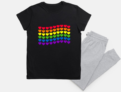 gay lgbt pride flag. pajamas for the night.
