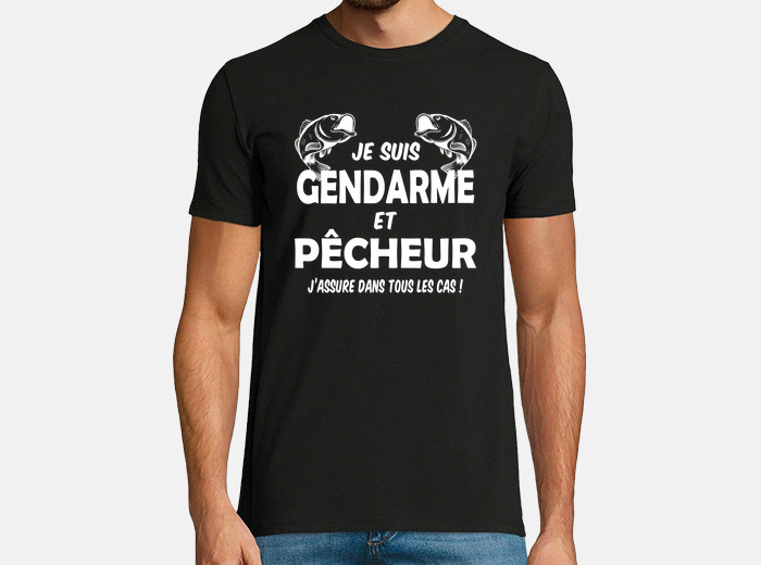 Tee Shirt Gendarme Et Pecheur Cadeau Tostadora