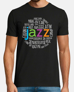 géneros de jazz fresco de la camiseta