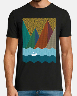 geometría montañas y olas